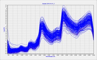 近赤外分析　原スペクトル例